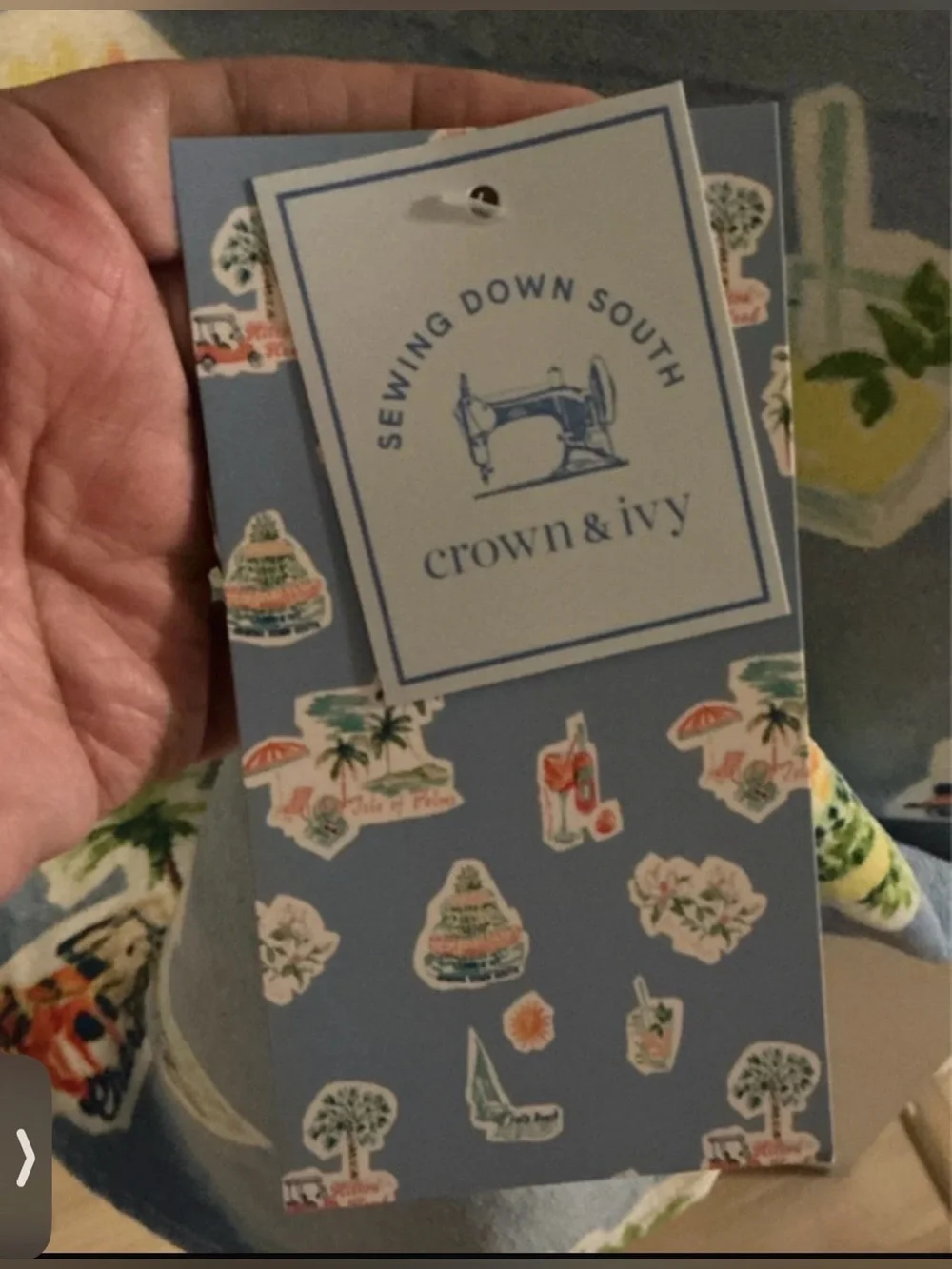 crown & ivy X Sewing Down South Souvenir Lounge Beach Towel 36” x 84” NWT